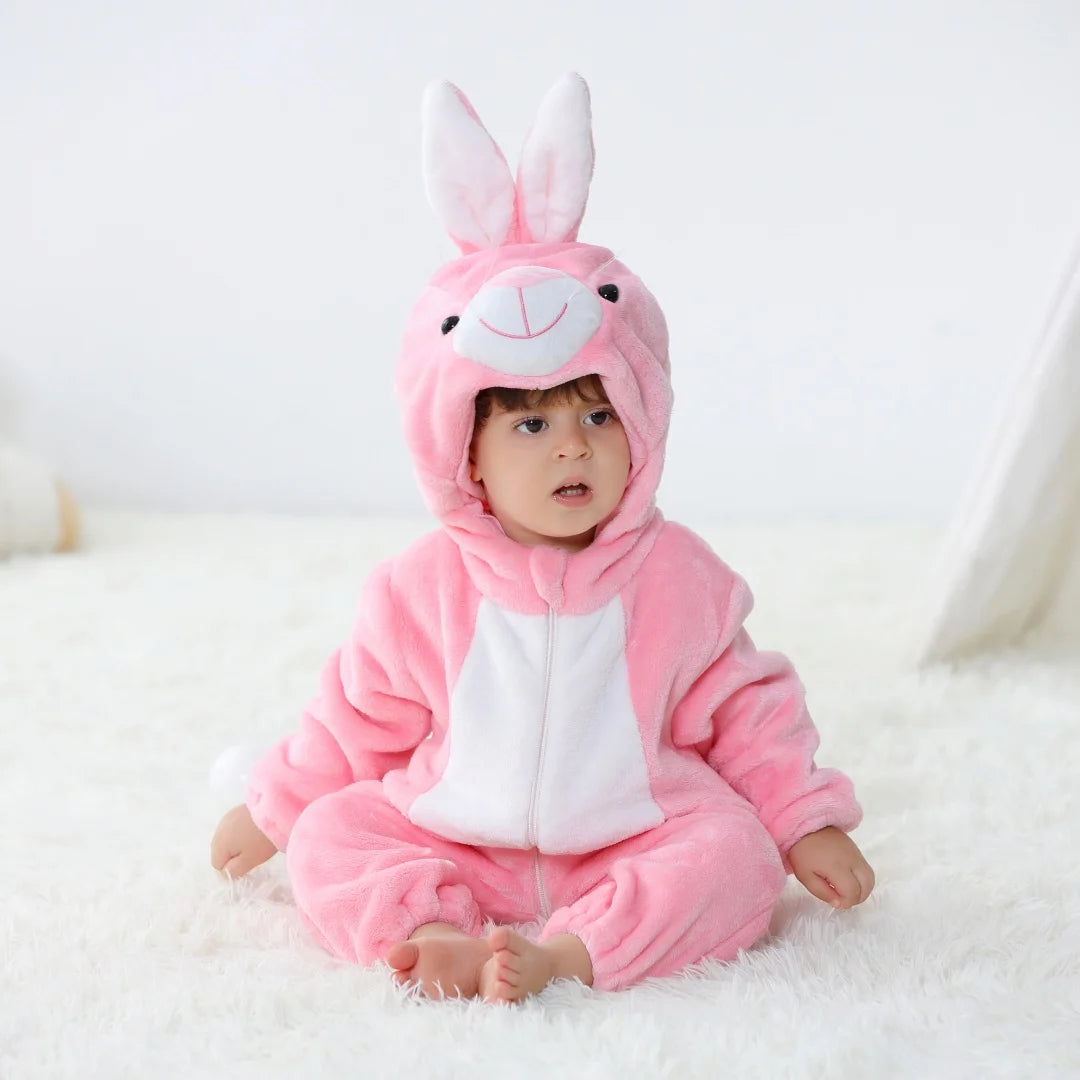 Bebê Kigurumi Stitch Unicórnio Coelho Desenho Animado Macacão Pijamas Infantis Animais Macacão Meninas Meninos Cosplay Pijama Traje Para O Natal