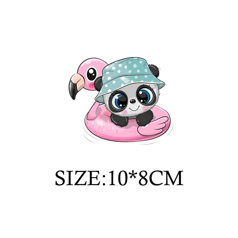 Cute Panda Cartoon Patch on Clothes Patches for Jackets Iron on DIY T shirt for Kids Hoodies Sweatshirt on Clothing Decor Custom