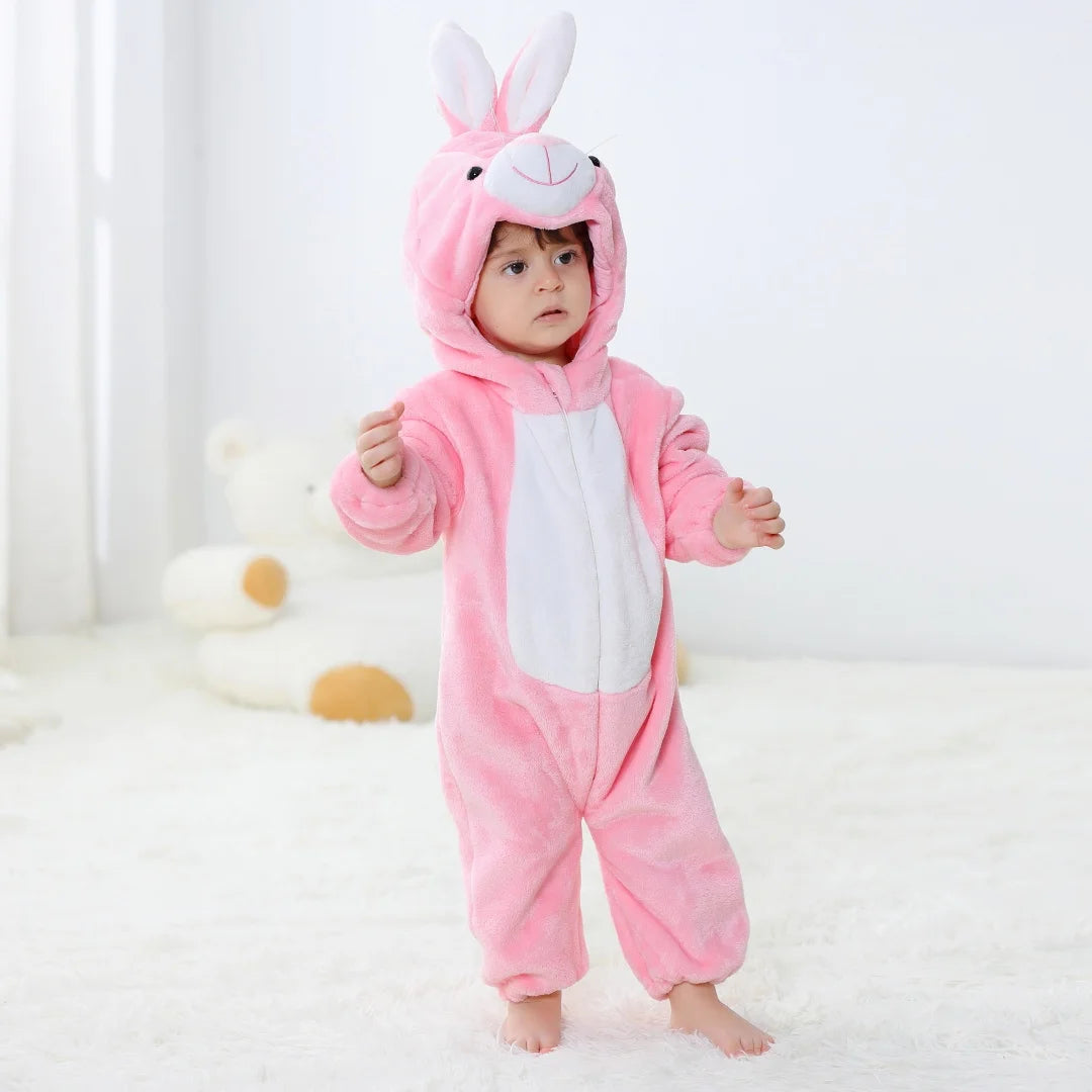 Bebê Kigurumi Stitch Unicórnio Coelho Desenho Animado Macacão Pijamas Infantis Animais Macacão Meninas Meninos Cosplay Pijama Traje Para O Natal
