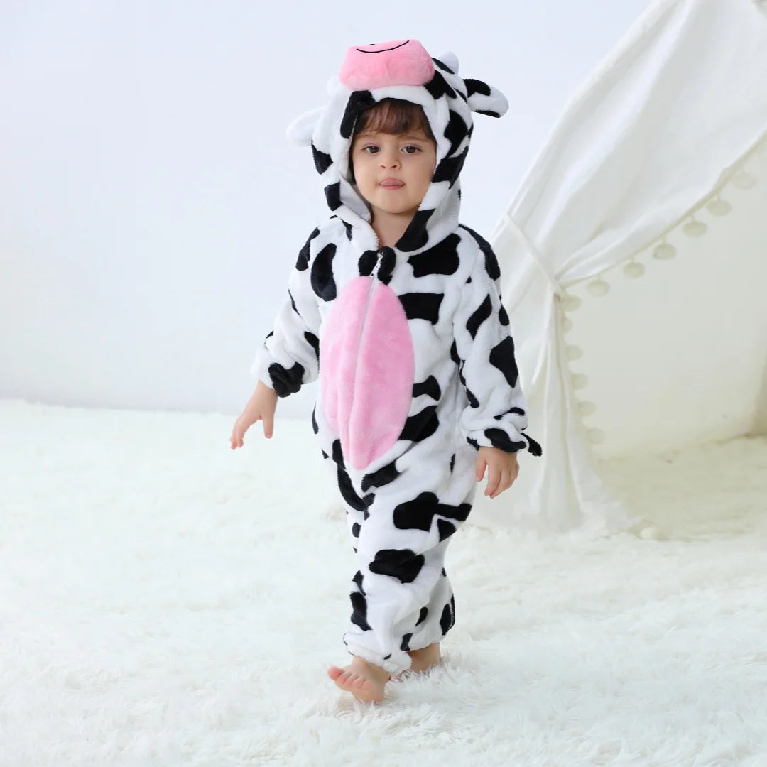 Bebê Kigurumi Stitch Unicórnio Coelho Desenho Animado Macacão Pijamas Infantis Animais Macacão Meninas Meninos Cosplay Pijama Traje Para O Natal