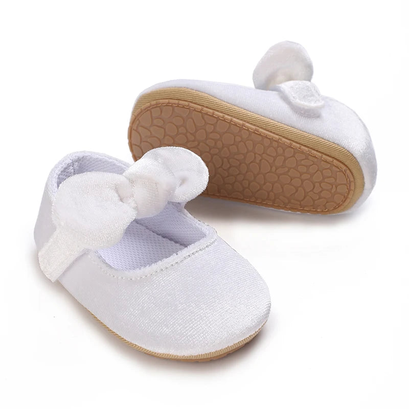 Baby Shoes Girl Rubber Sole Anti-slip Toddler First Walkers Infant Crib Shoes Girl Moccasins