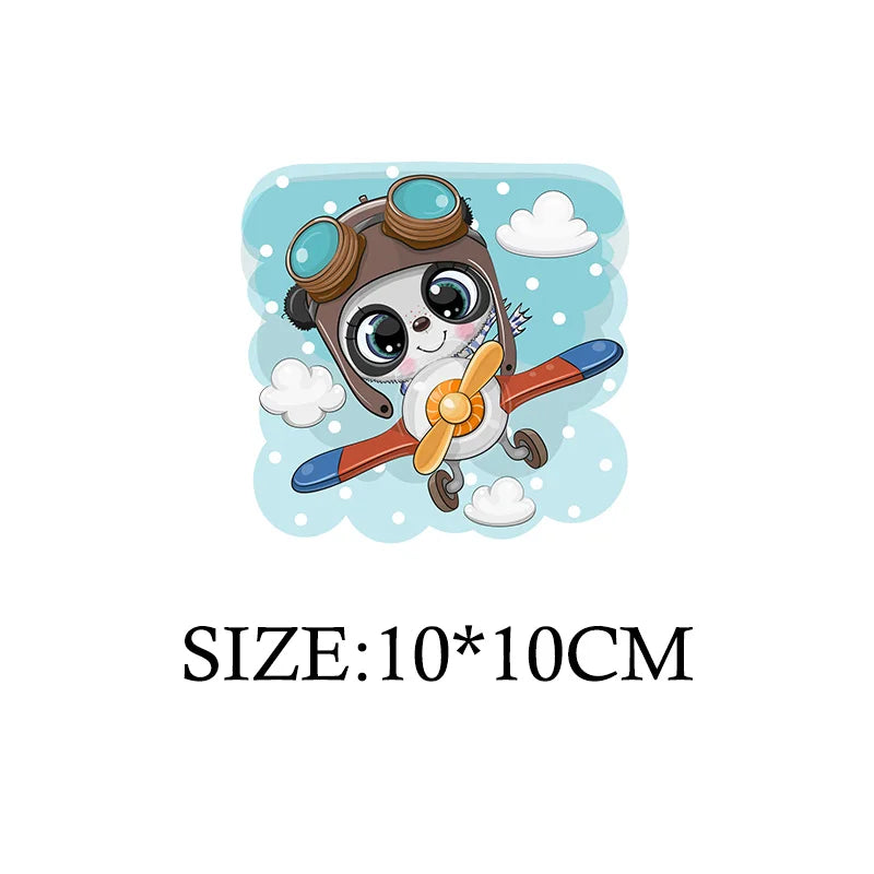 Cute Panda Cartoon Patch on Clothes Patches for Jackets Iron on DIY T shirt for Kids Hoodies Sweatshirt on Clothing Decor Custom