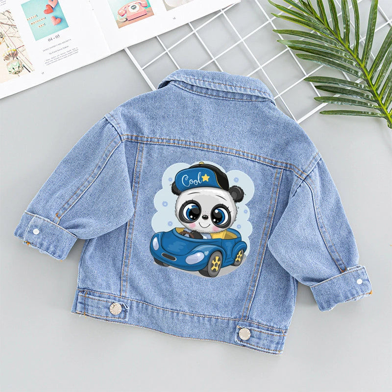 Cute Panda Cartoon Patch on Clothes Patches for Jackets Iron on DIY T shirt for Kids Hoodies Sweatshirt on Clothing Decor Custom
