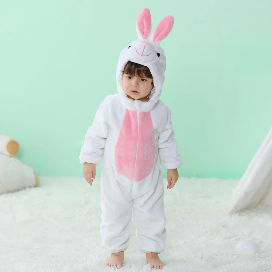 Bebê Kigurumi Stitch Unicórnio Coelho Desenho Animado Macacão Pijamas Infantis Animais Macacão Meninas Meninos Cosplay Pijama Traje Para O Natal
