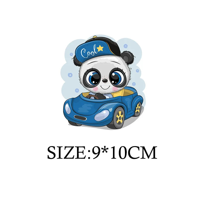 Cute Panda Cartoon Patch on Clothes Patches for Jackets Iron on DIY T shirt for Kids Hoodies Sweatshirt on Clothing Decor Custom