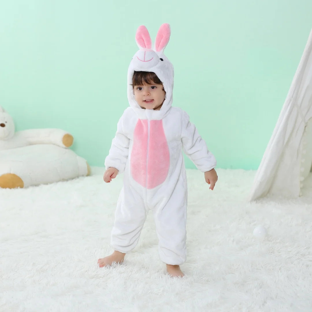 Bebê Kigurumi Stitch Unicórnio Coelho Desenho Animado Macacão Pijamas Infantis Animais Macacão Meninas Meninos Cosplay Pijama Traje Para O Natal