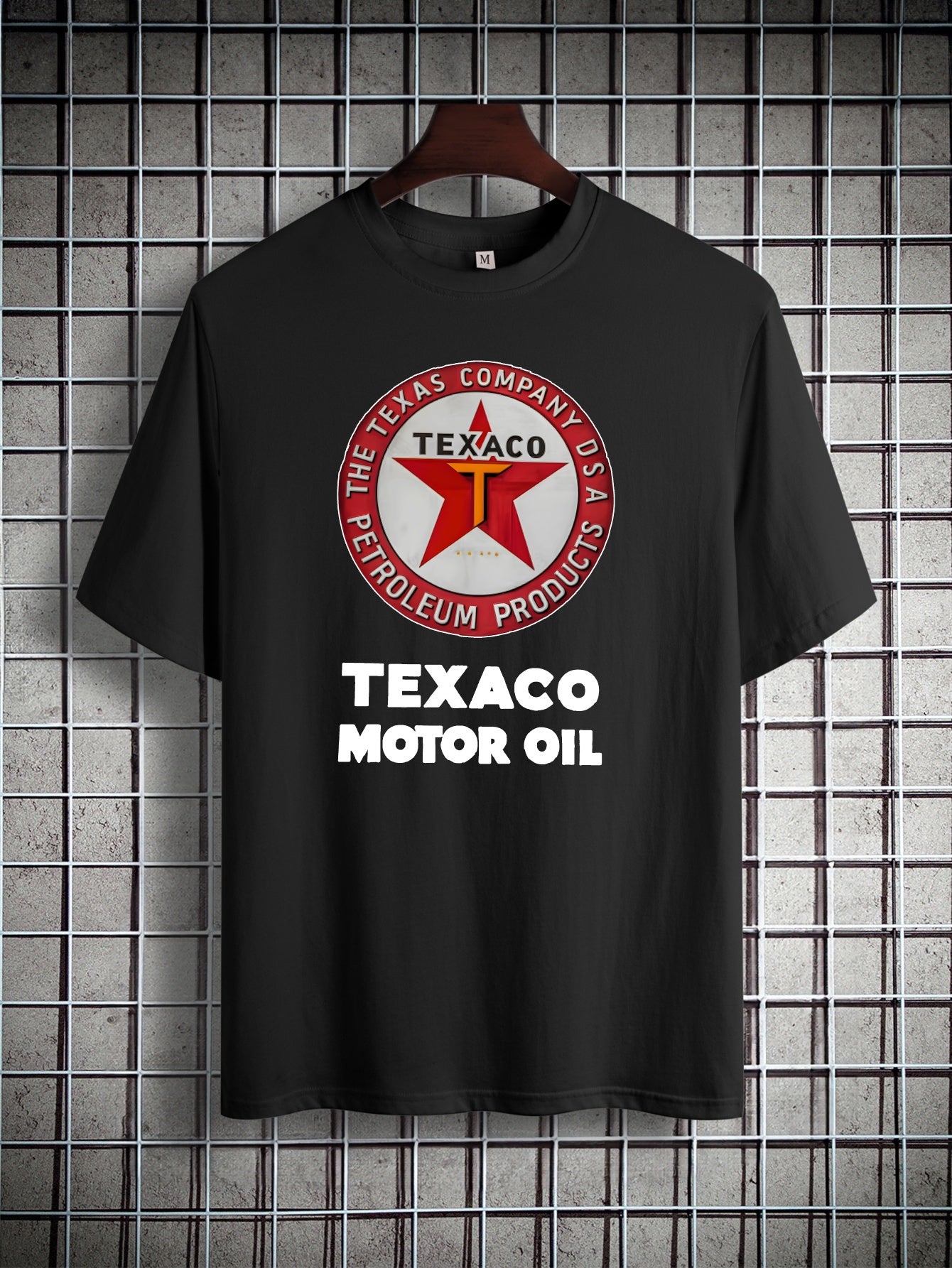 Texaco Cotton Short-Sleeved T-Shirt American Fashion Trendy Brand Printed Bottoming Shirt for Men And Teenagers Spring And Summer Round Neck Casual Versatile Top