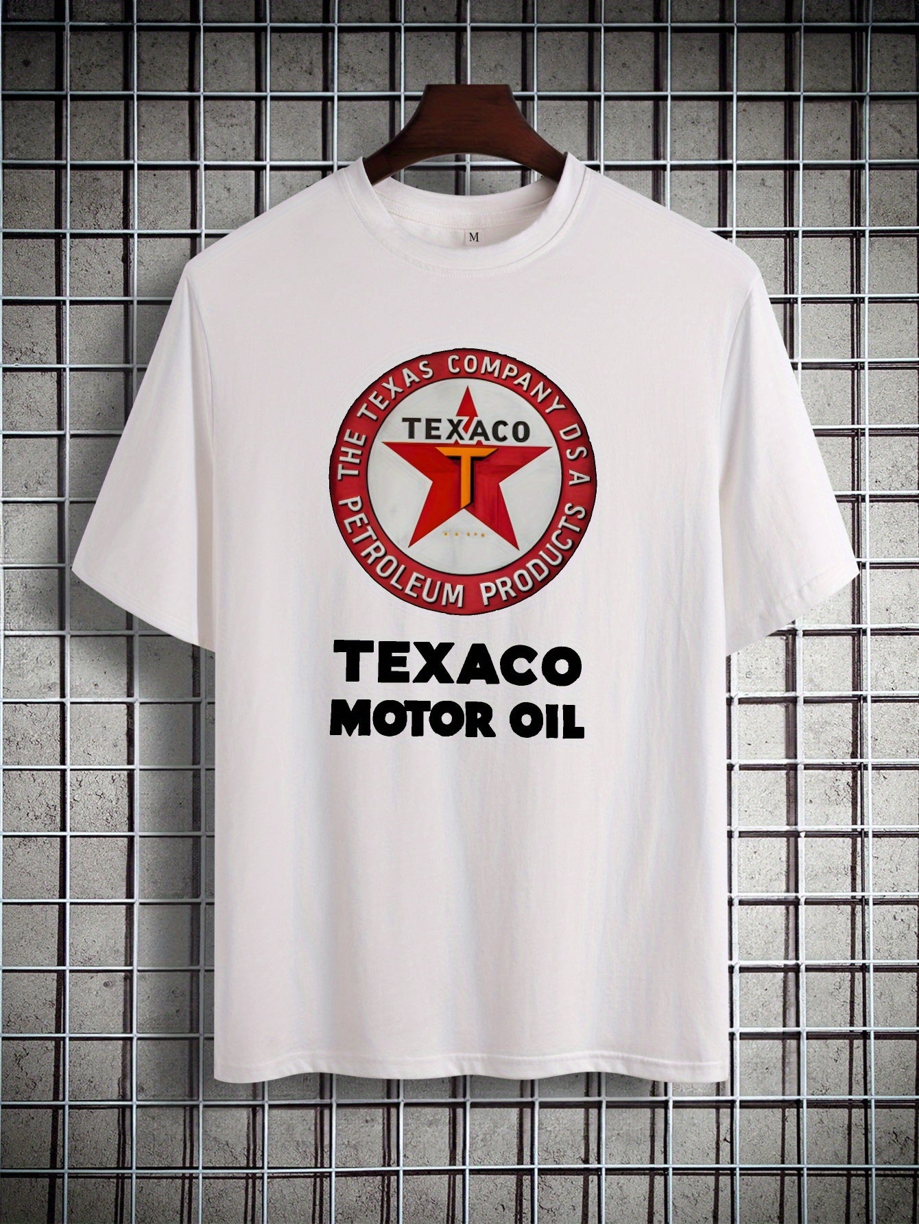 Texaco Cotton Short-Sleeved T-Shirt American Fashion Trendy Brand Printed Bottoming Shirt for Men And Teenagers Spring And Summer Round Neck Casual Versatile Top