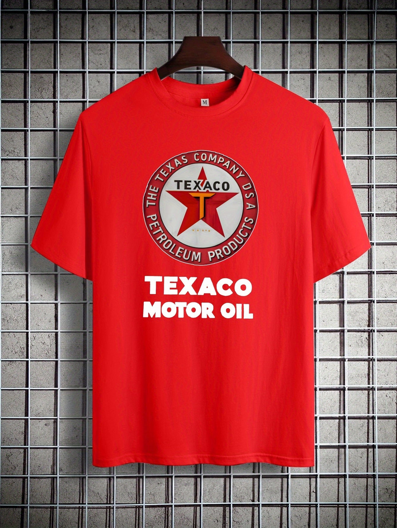 Texaco Cotton Short-Sleeved T-Shirt American Fashion Trendy Brand Printed Bottoming Shirt for Men And Teenagers Spring And Summer Round Neck Casual Versatile Top