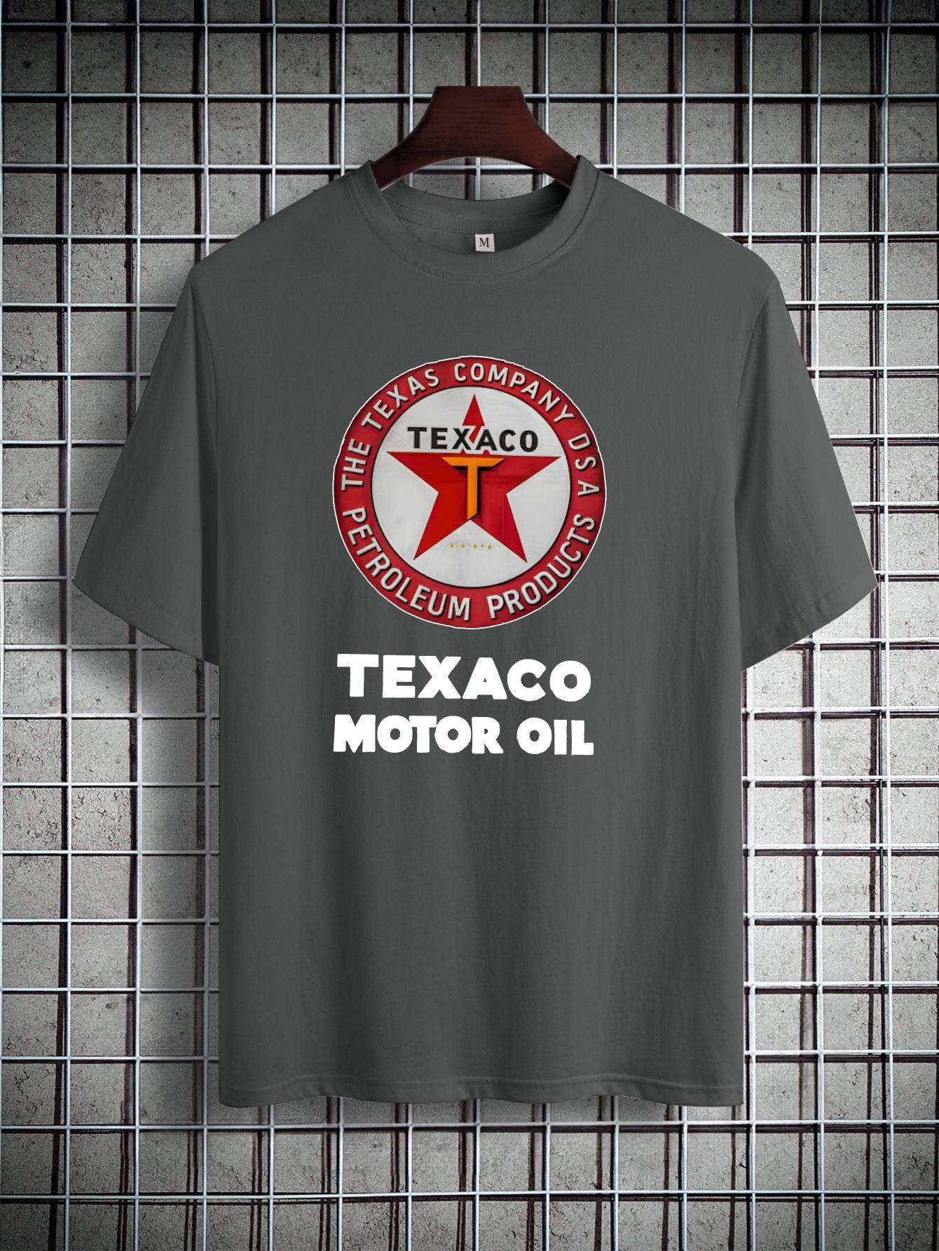 Texaco Cotton Short-Sleeved T-Shirt American Fashion Trendy Brand Printed Bottoming Shirt for Men And Teenagers Spring And Summer Round Neck Casual Versatile Top