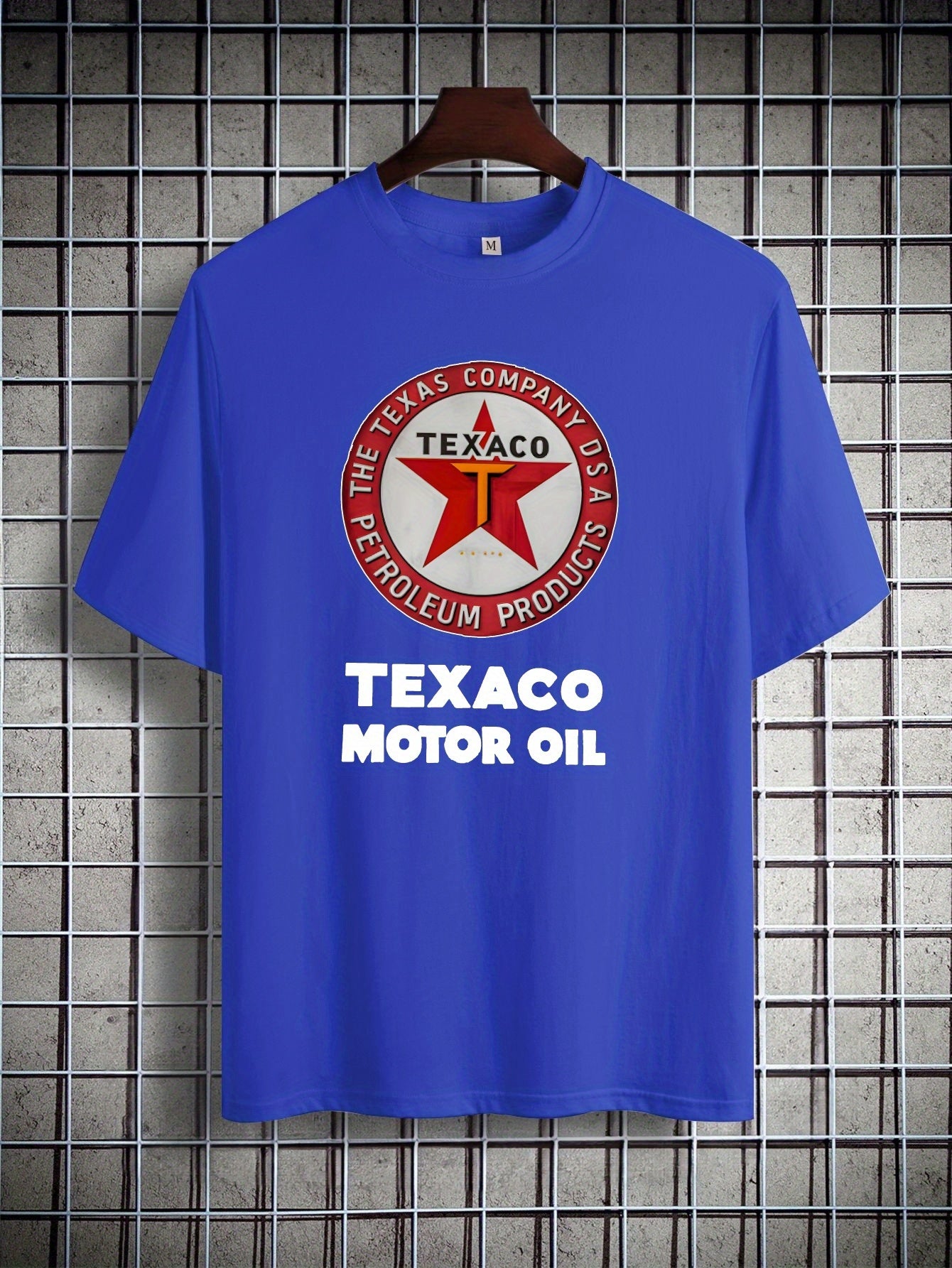 Texaco Cotton Short-Sleeved T-Shirt American Fashion Trendy Brand Printed Bottoming Shirt for Men And Teenagers Spring And Summer Round Neck Casual Versatile Top
