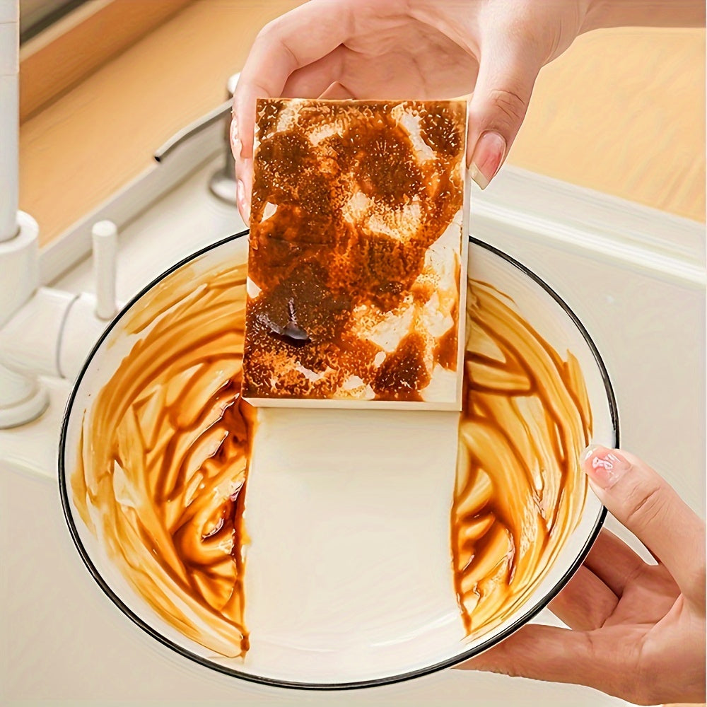 1pc Magic Brush And Sponge Set - Nano Dishwashing Kitchen Wipes for Cleaning And Stain Removal.