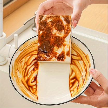 1pc Magic Brush And Sponge Set - Nano Dishwashing Kitchen Wipes for Cleaning And Stain Removal.