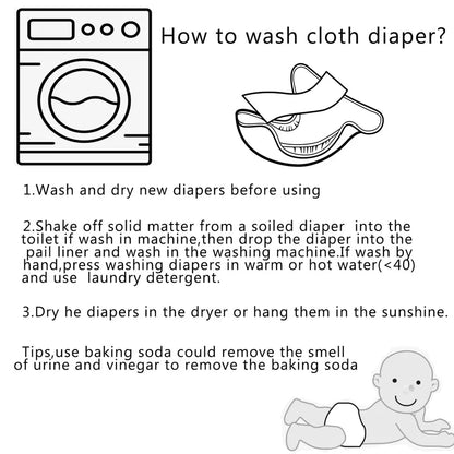 Fraldas de 3-15KG 3Pcs Set Pocket Diaper Suede Cloth Inner Washable&Reusable Absorbent Ecological Adjustable Baby Nappy Cover