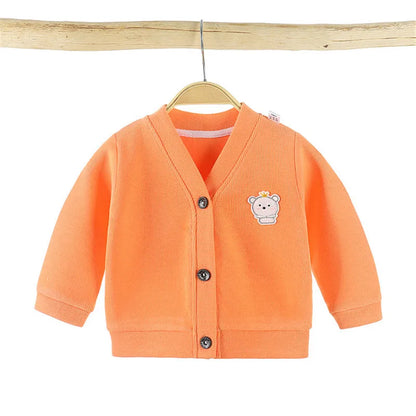 Winter/Autumn Baby Girls Boys Cardigan Sweater Tops Solid Children Clothing  Infant Kids Baseball Jackets Coats Outerwear