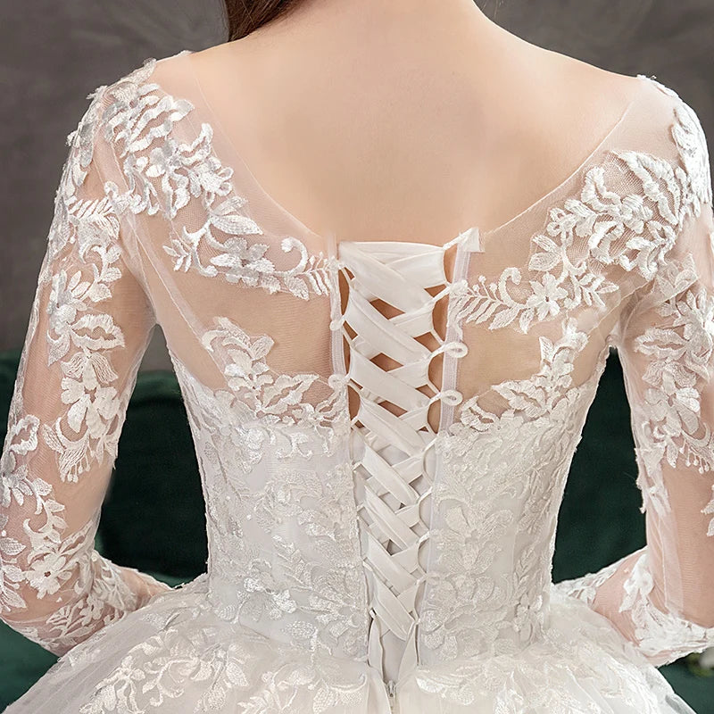 Wedding Dress Full Sleeves Long Train .com muito glamour e estilo princesa