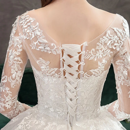 Wedding Dress Full Sleeves Long Train .com muito glamour e estilo princesa