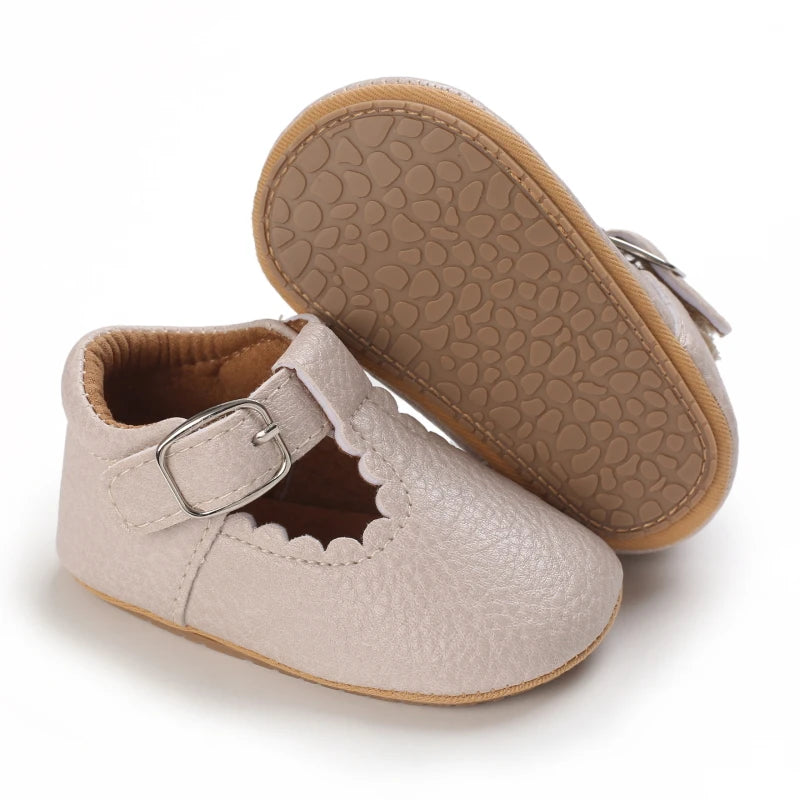 Baby Shoes Girl Rubber Sole Anti-slip Toddler First Walkers Infant Crib Shoes  Girl Moccasins