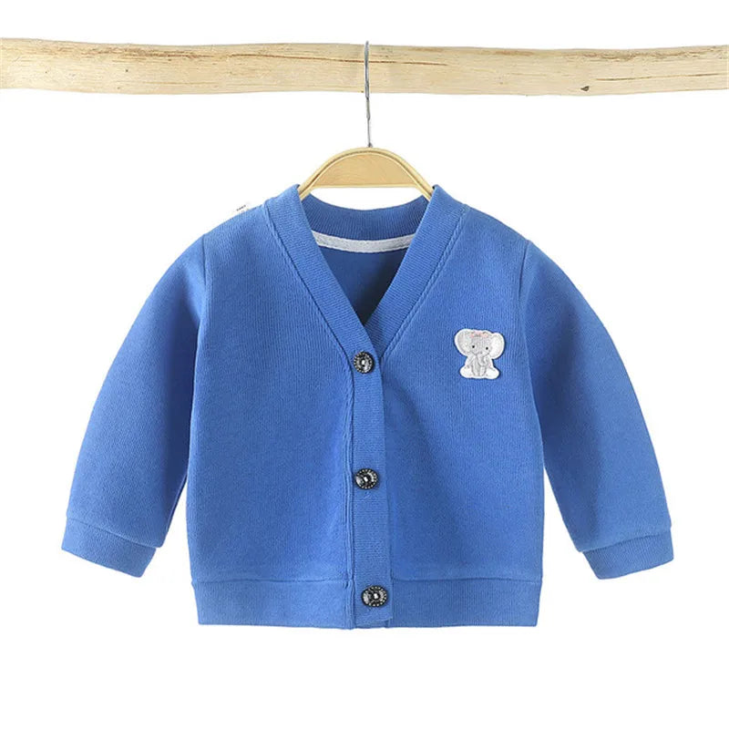 Winter/Autumn Baby Girls Boys Cardigan Sweater Tops Solid Children Clothing  Infant Kids Baseball Jackets Coats Outerwear