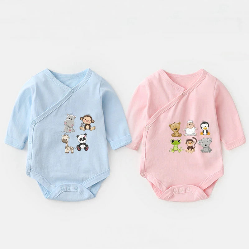 Camisa de bebê para passar roupas, conjunto de animais pequenos, remendos de roupas, novo acessório de vestuário lavável, faça você mesmo, transferência de calor, panda, macaco
