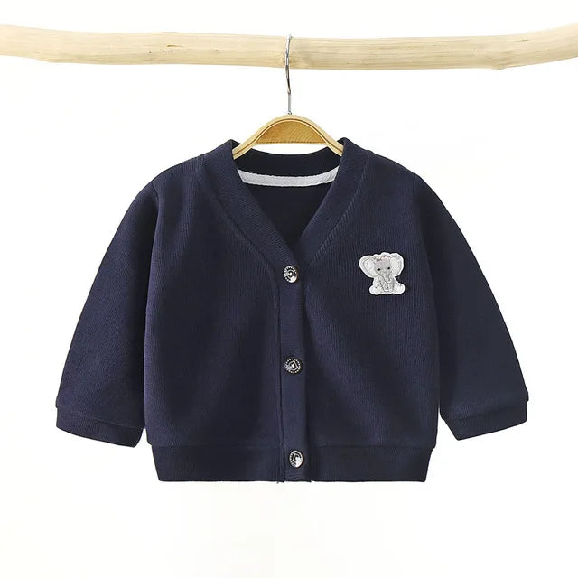 Winter/Autumn Baby Girls Boys Cardigan Sweater Tops Solid Children Clothing  Infant Kids Baseball Jackets Coats Outerwear