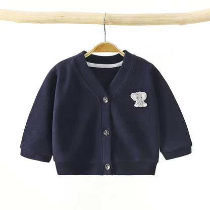 Winter/Autumn Baby Girls Boys Cardigan Sweater Tops Solid Children Clothing  Infant Kids Baseball Jackets Coats Outerwear