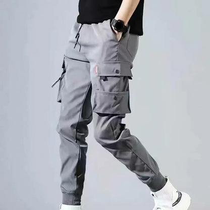 Calça masculina  estilo  hip hop com bolsos laterais, para jovens e  homens
