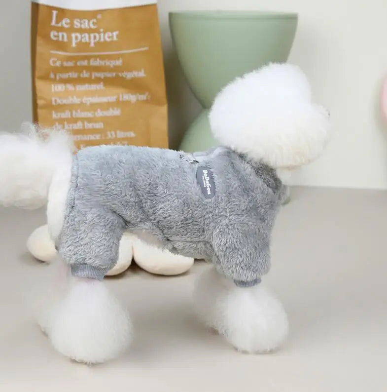 Winter Dog Clothes for Small Medium Dogs Boy Girl, Soft Flannel Puppy Pajamas Onesie Chihuahua Yorkie Warm Jumpsuit Pet Apparel
