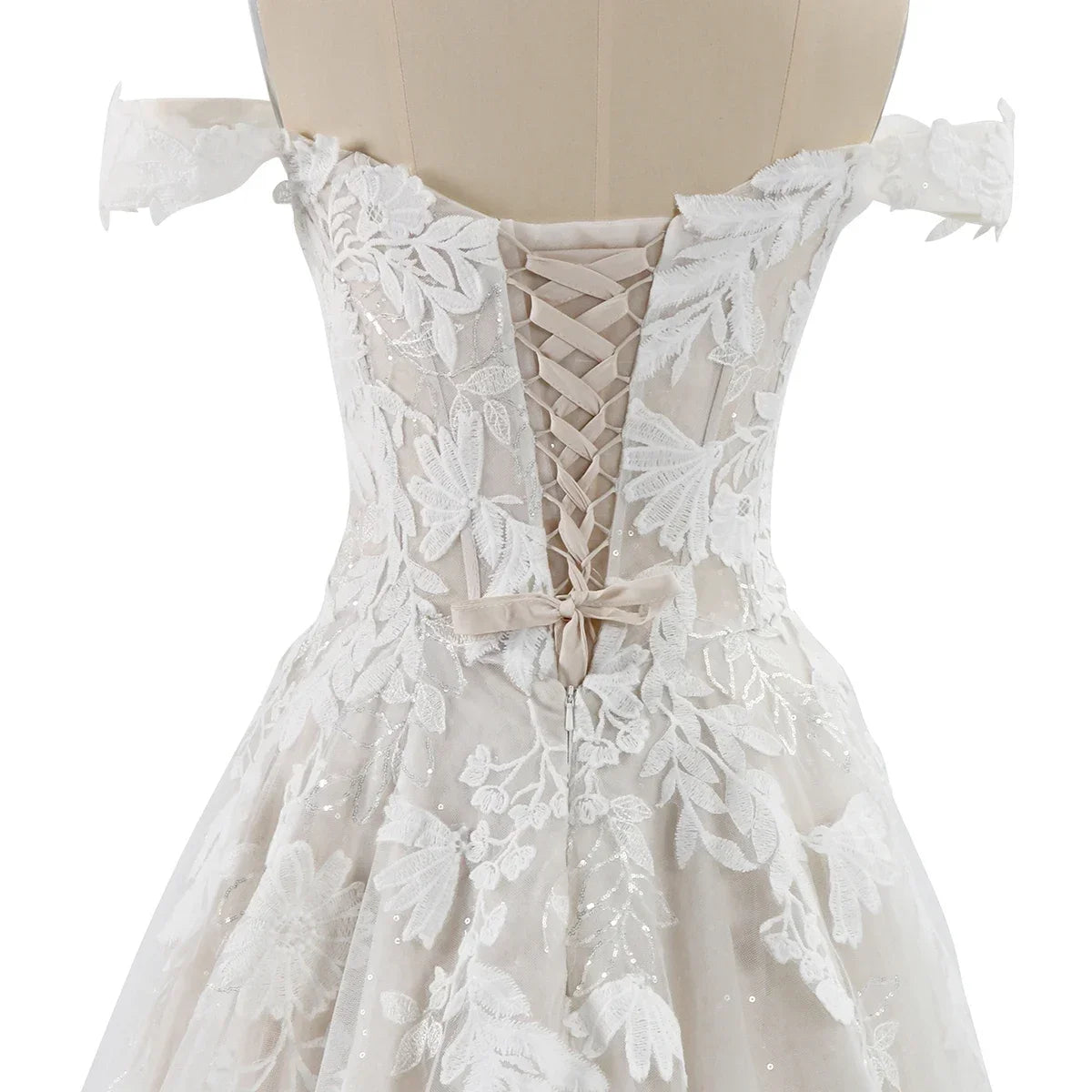 Luxury Off Shoulder Lace Wedding Dresses for Woman Ball Gown Elegant  Evening Party Gowns