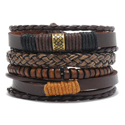 Pulseiras para homem e jovens elaboradas com materiais de alta qualidade conjunto de 4 pulseiras.. 