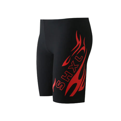 New Men Swimsuit Trunks Diving Surfing Sports Shorts Quick-drying Print Swimming  Male Pants