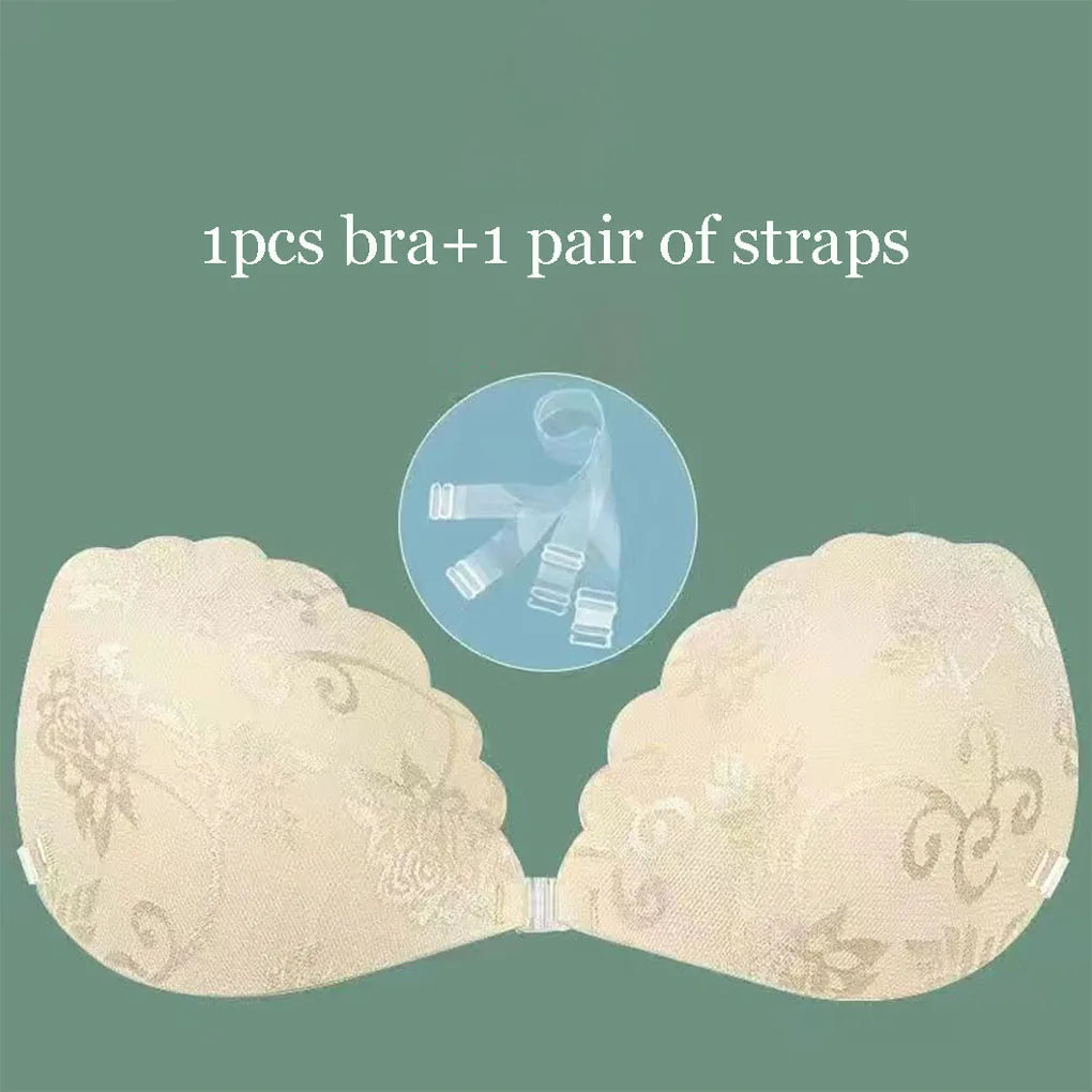 Sutiã push up adesivo com alças invisíveis para roupas sem costas Sutiã de silicone para mamilos Fita para mamilos sem alças reutilizável