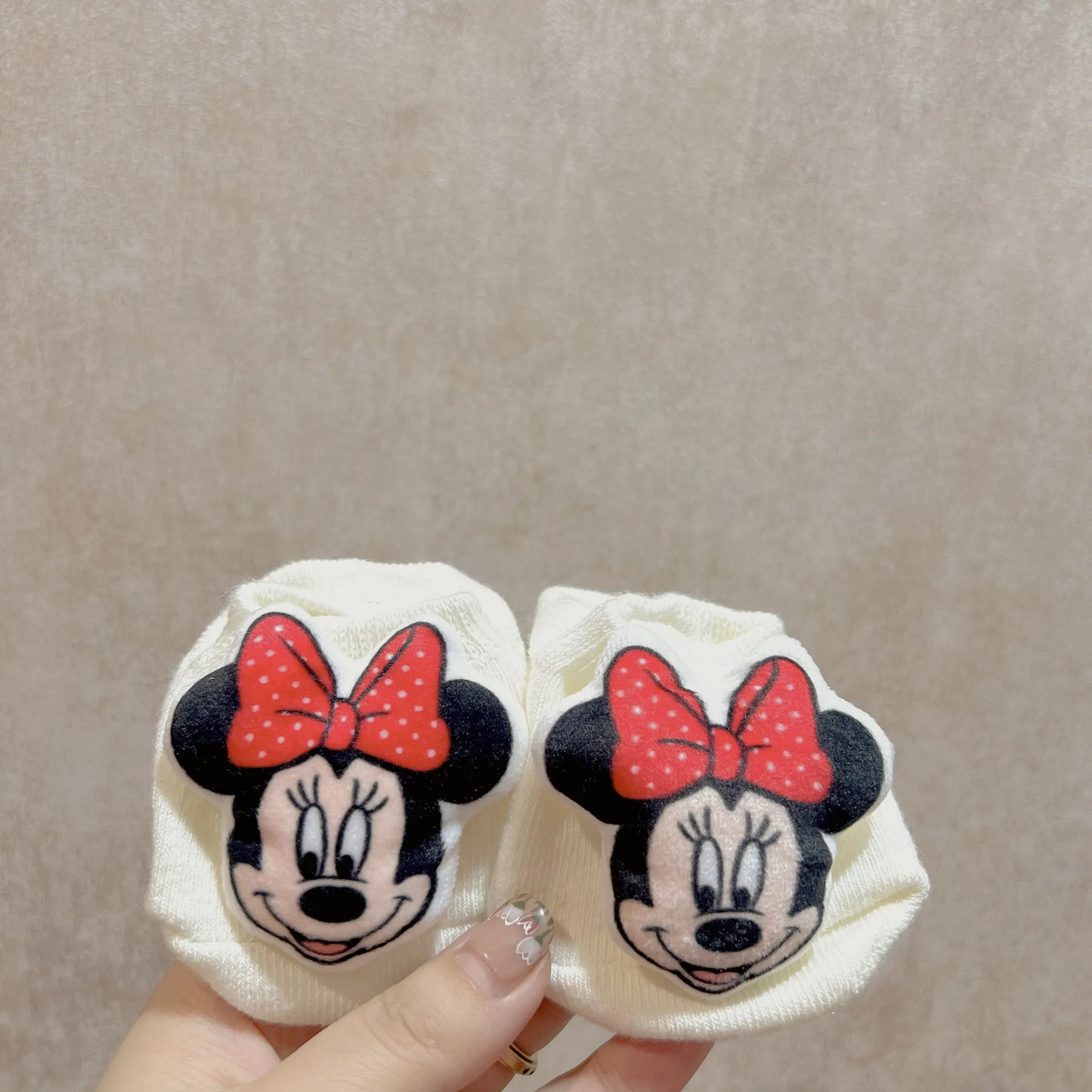 Spring Baby Girls Socks Newborn Mickey and Minnie Baby Socks Infant Baby Boy Socks Anti Slip Soft Cotton Floor Sock Shoes