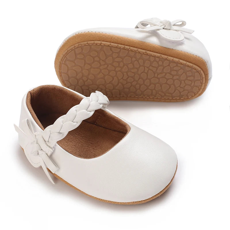 Baby Shoes Girl Rubber Sole Anti-slip Toddler First Walkers Infant Crib Shoes  Girl Moccasins