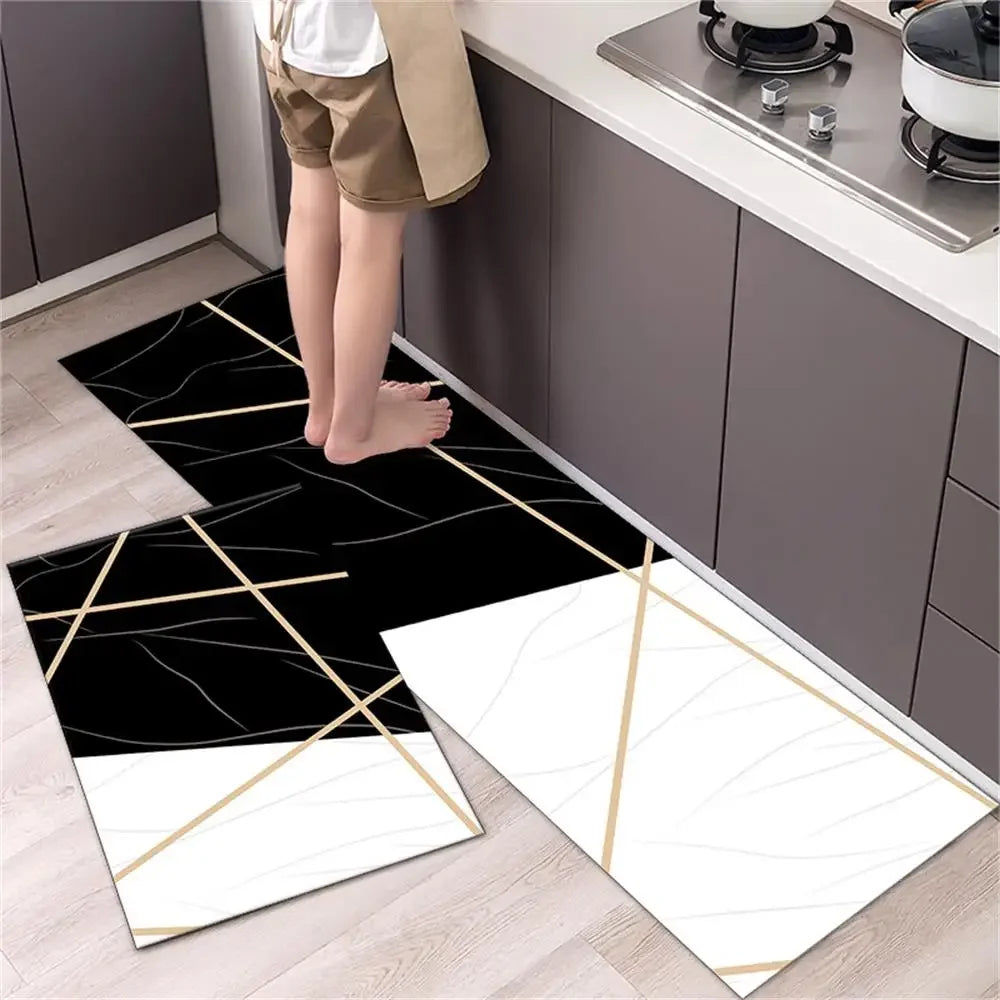 Kitchen Floor Mat Bedroom Living Room Long Bedside Area Rug Hallway Soft Washable Carpet Anti Slip Bathroom Entrance Doormat