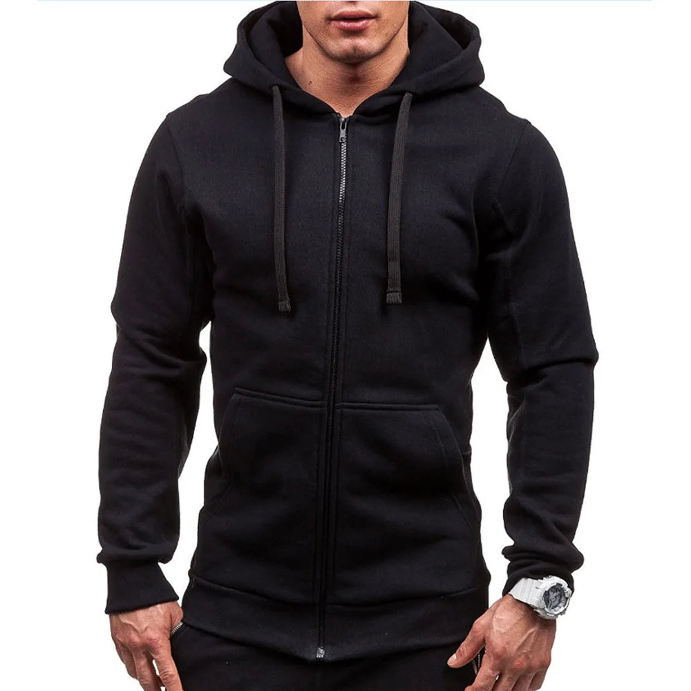 Casual Sweatshirt Zip Hooded Sweatshirt Jacket Mens Solid Colour Cardigan Hooded Jackets Spring Autumn Male Tops                Feito com carinho e qualidade para você.  Feito com carinho e qualidade para você.  Perfeito para o dia a dia...
