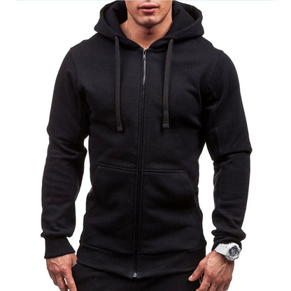 Casual Sweatshirt Zip Hooded Sweatshirt Jacket Mens Solid Colour Cardigan Hooded Jackets Spring Autumn Male Tops                Feito com carinho e qualidade para você.  Feito com carinho e qualidade para você.  Perfeito para o dia a dia...