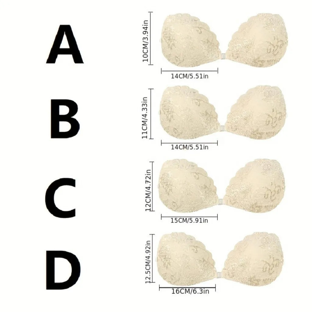 Sutiã push up adesivo com alças invisíveis para roupas sem costas Sutiã de silicone para mamilos Fita para mamilos sem alças reutilizável