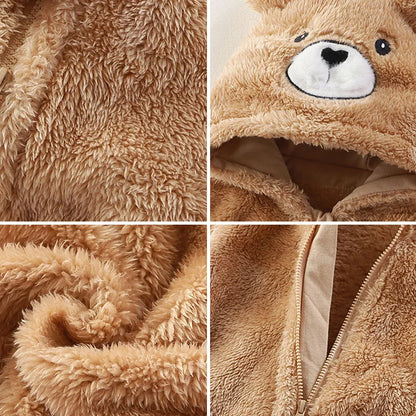 macacao   de inverno super quentinho  para menino e menina com capuz e macacão completo com pés