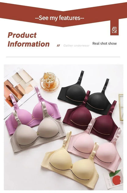 Sports Bra Bralette Sexy Large Size No Steel Ring Lingerie Push Up Breathable Women's Underwear Thin Cup Glossy Bras Mujer