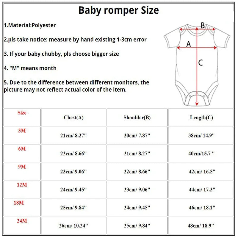 Monthly Baby Grow Bodysuit Cute Animal 1-12 Months One-Pieces