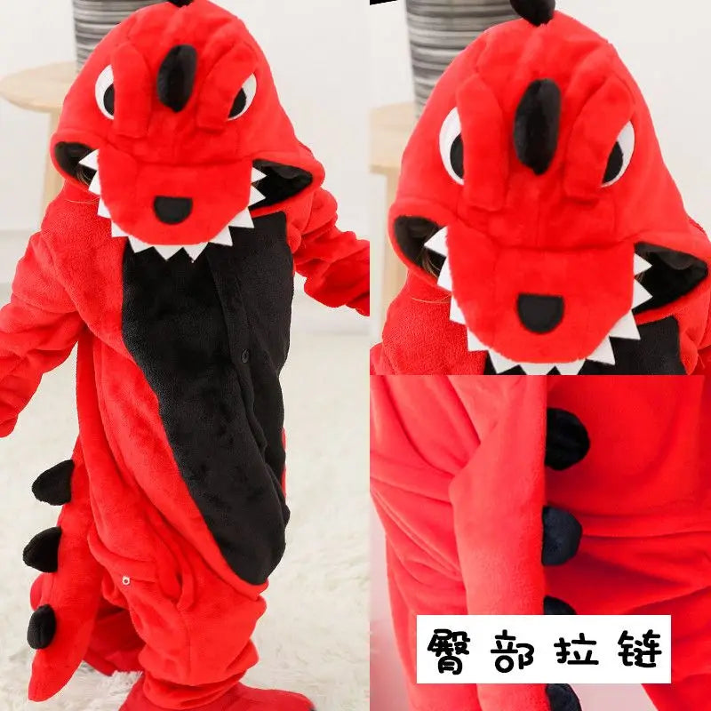 Kigurumi Dinosaur Unicorn Panda Onesie Hooded Pajamas New Kids Children Animal Jumpsuit Girls Boys Cosplay Costume Anime Pyjamas