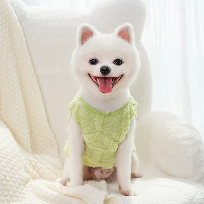Dog Clothes Winter Teddy Bear Pomeranian Small Dog Pet Autumn and Winter Plush Traction Velvet Clothes Cat Supplies Puppy