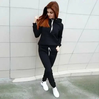 Women Fashion Casual Sweatshirt Ladies Sweat Suit Jogging Set Hot Sale Elegant Hoodies Sports Tops Pants Run Tracksuit