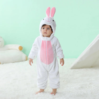 Bebê Kigurumi Stitch Unicórnio Coelho Desenho Animado Macacão Pijamas Infantis Animais Macacão Meninas Meninos Cosplay Pijama Traje Para O Natal