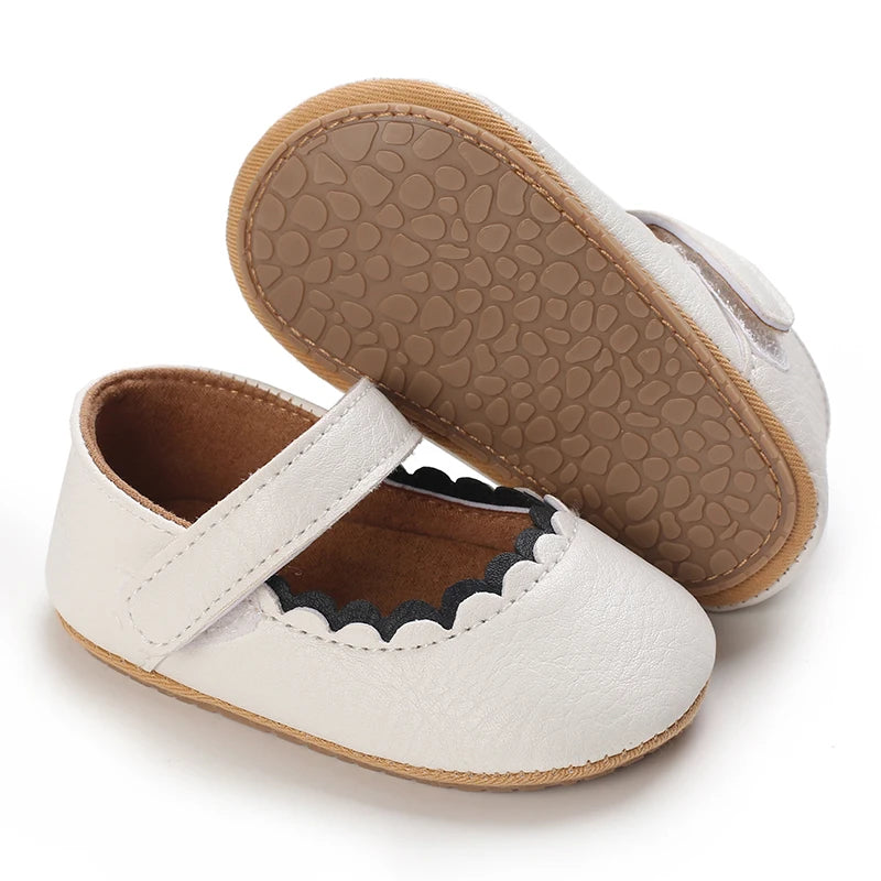 Baby Shoes Girl Rubber Sole Anti-slip Toddler First Walkers Infant Crib Shoes  Girl Moccasins