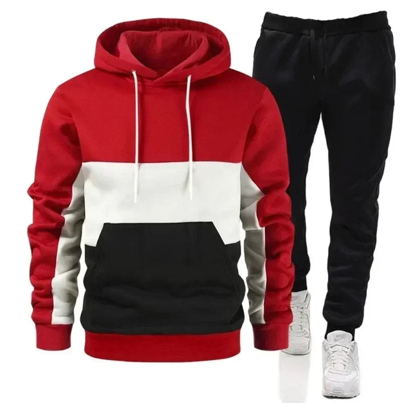 Moletom ou calça masculina, roupa esportiva casual, patch, alta qualidade, novo, 2 peças