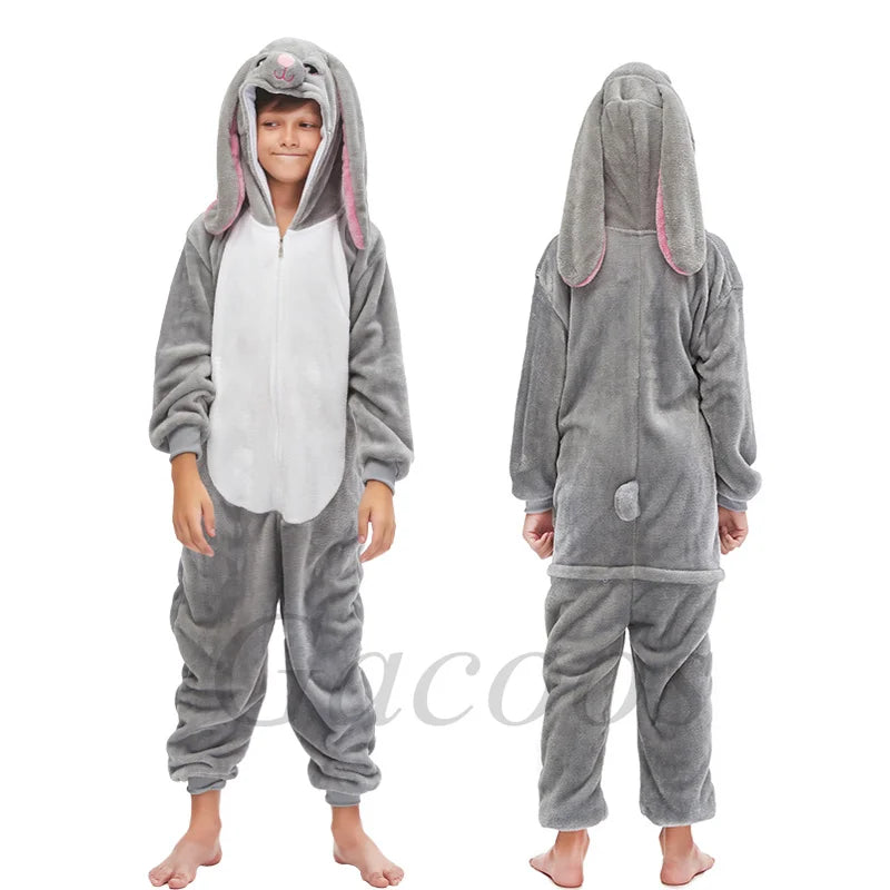 Kigurumi Dinosaur Unicorn Panda Onesie Hooded Pajamas New Kids Children Animal Jumpsuit Girls Boys Cosplay Costume Anime Pyjamas