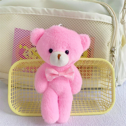 Bear  Cute Plush Teddy Bear Keychain Animal Plush Toy Bag Pendent Keychain Ornaments Girl Birthday Gift 13cm