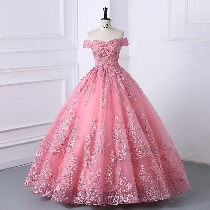 Luxury Lace Boat Neck Ball Gown Wedding Dresses Sweetheart Sheer Princess. Applique Bridal Gowns Casamento Customized